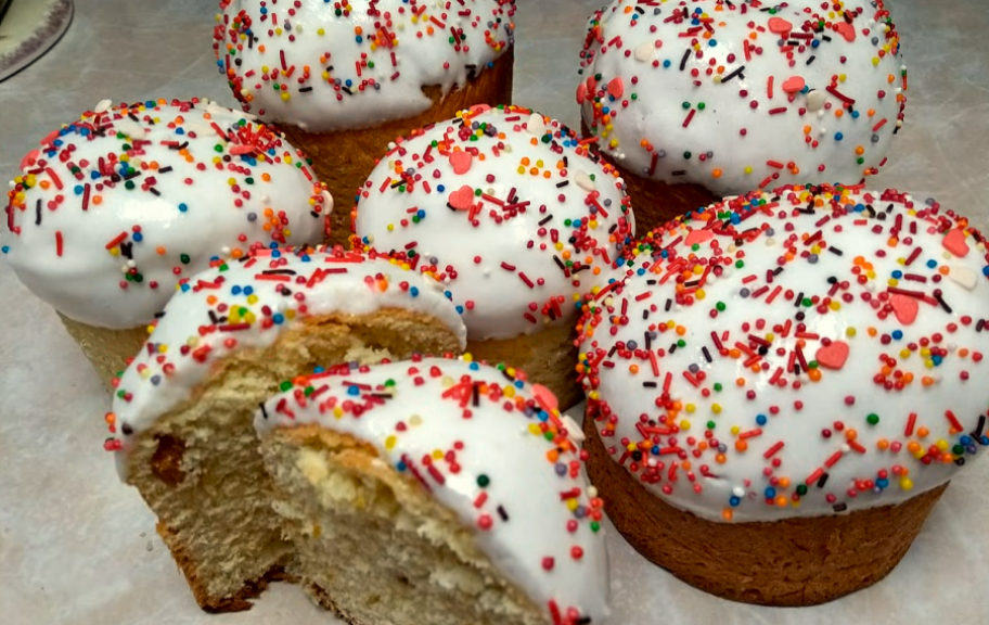 Рецепт: Белоснежная глазурь для куличей на агаре