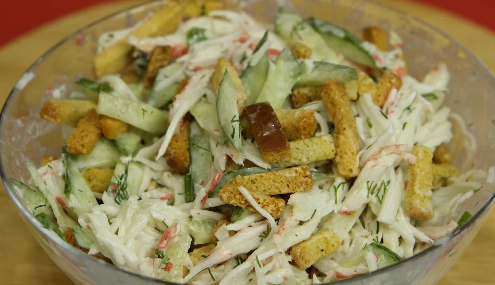 Изображение блюда: Крабовый салат без кукурузы — Eda.Video