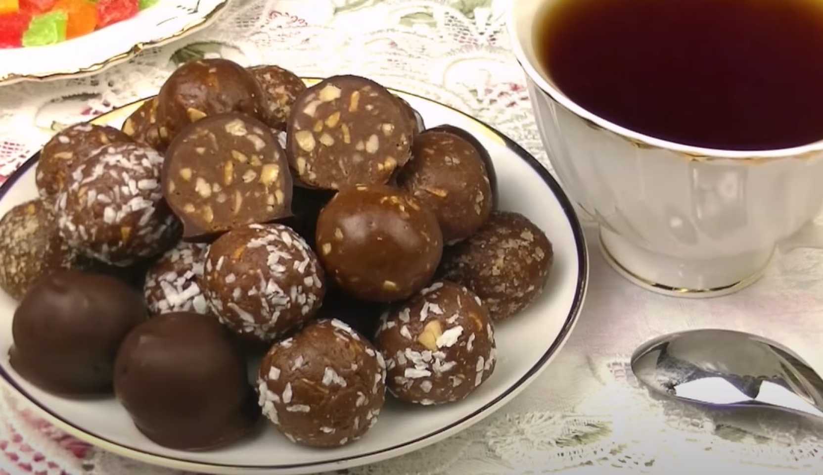 Изображение блюда: Домашние шоколадные конфеты с орехами — Eda.Video