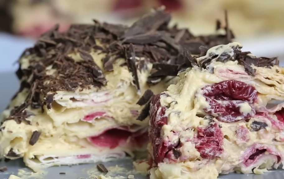 Новый рецепт: Торт Вишневое блаженство без выпечки — Eda.Video