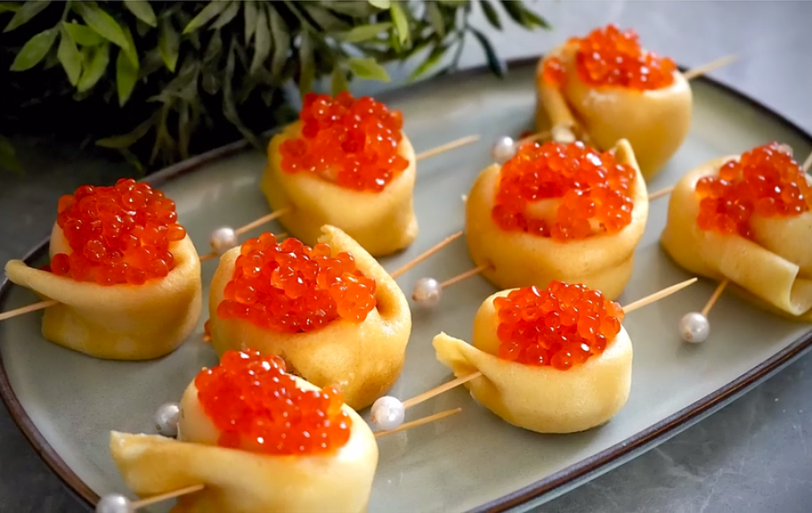 Новый рецепт: Блины с икрой — Eda.Video