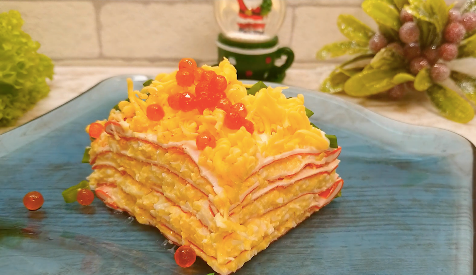 Изображение блюда: Торт-салат из крабовых палочек — Eda.Video