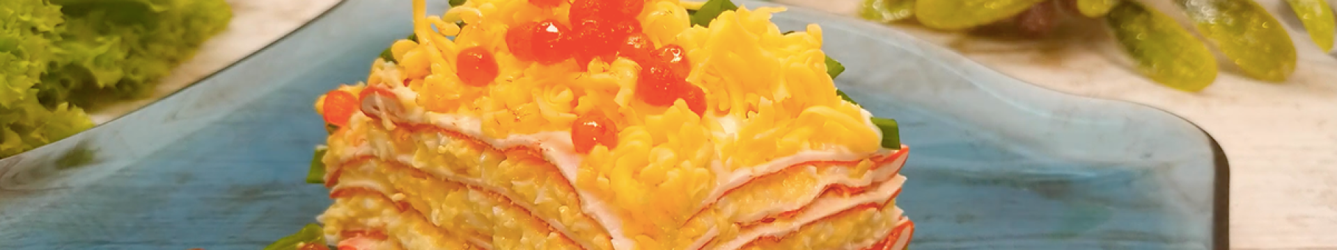 Торт-салат из крабовых палочек — Eda.Video