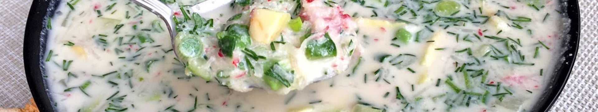 Сыроедческая окрошка на молоке из семечек — Eda.Video