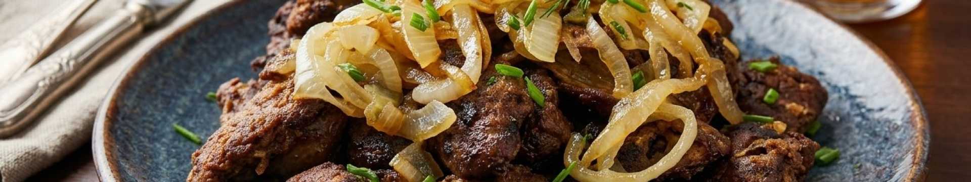 Куриная печень, жаренная в муке с луком — Eda.Video