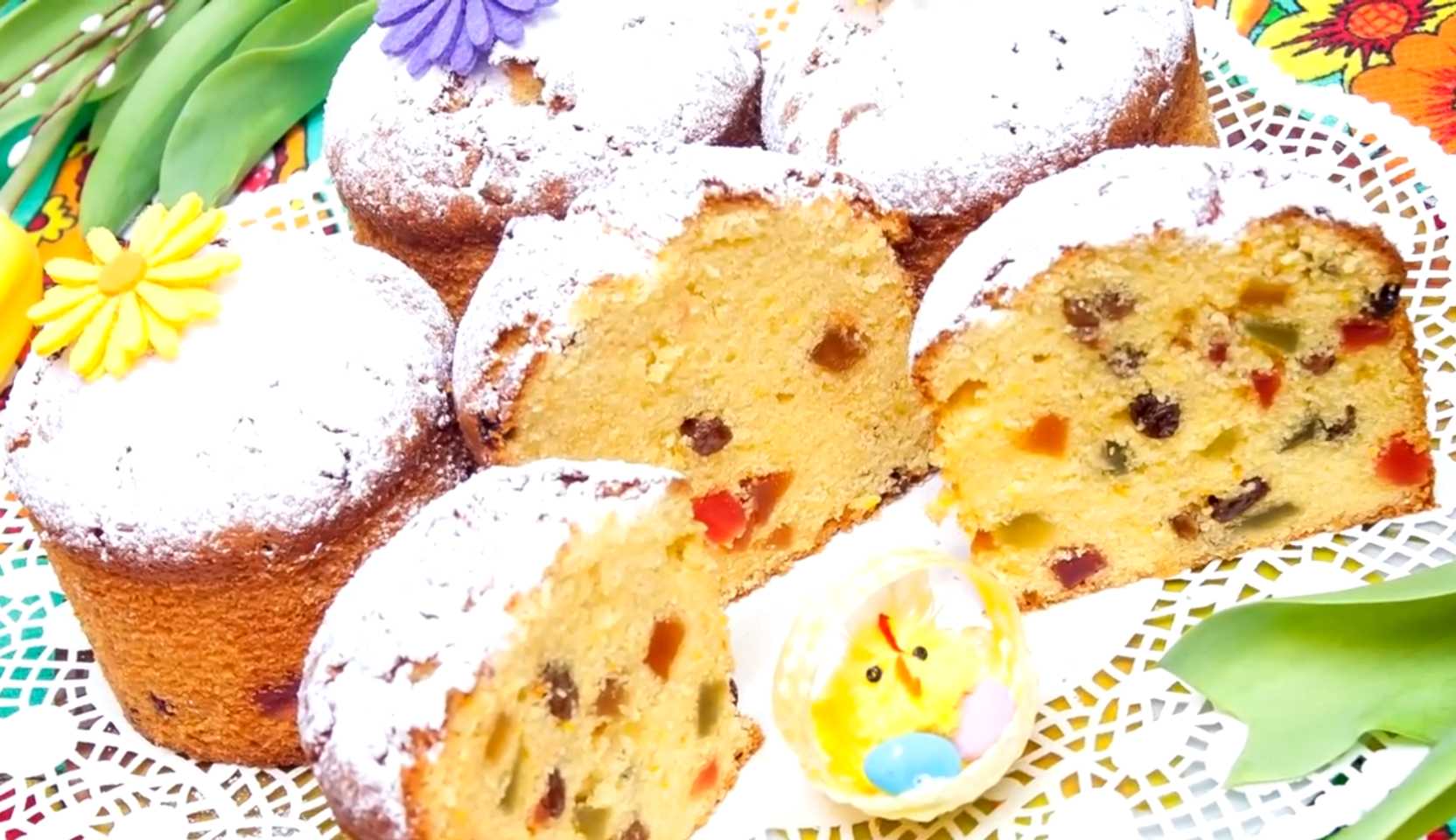 Изображение блюда: Пасхальный кулич на разрыхлителе — Eda.Video