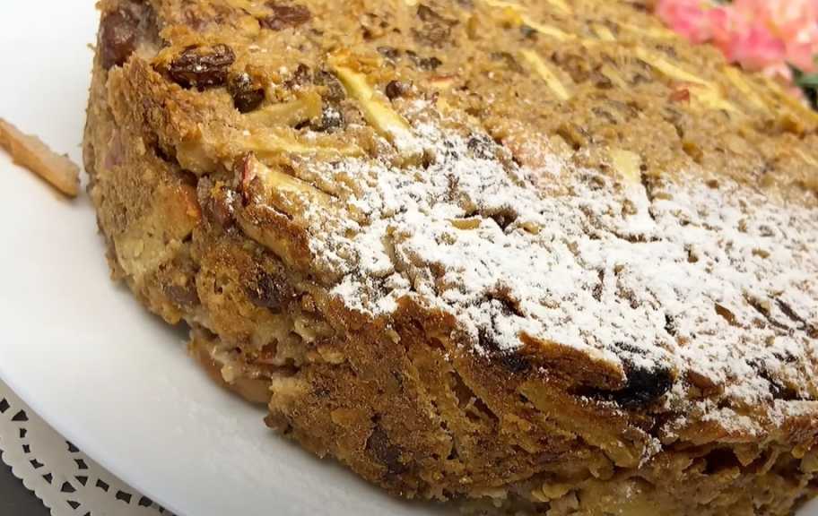 Рецепт: Яблочный пирог без муки и сахара