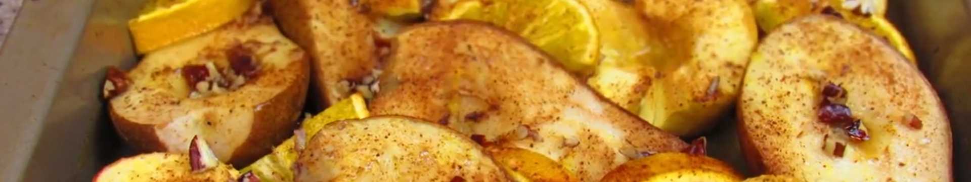 Запеченные яблоки и груши с апельсином — Eda.Video