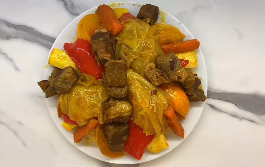 Рецепт: Кускус с говядиной и овощами