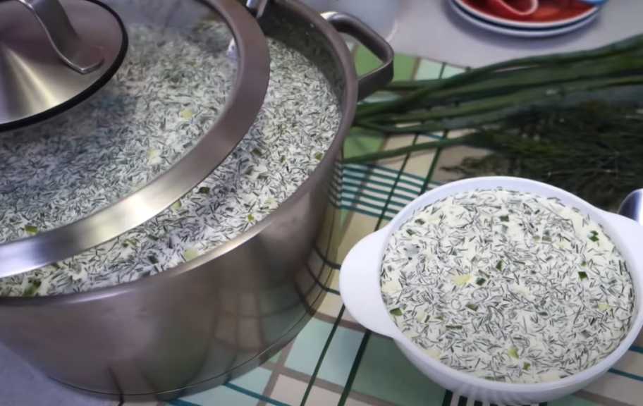 Рецепт: Окрошка на минералке с майонезом