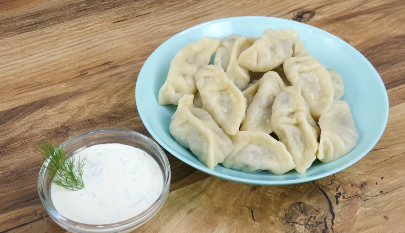 Изображение блюда: Сытные домашние вареники с мясом — Eda.Video