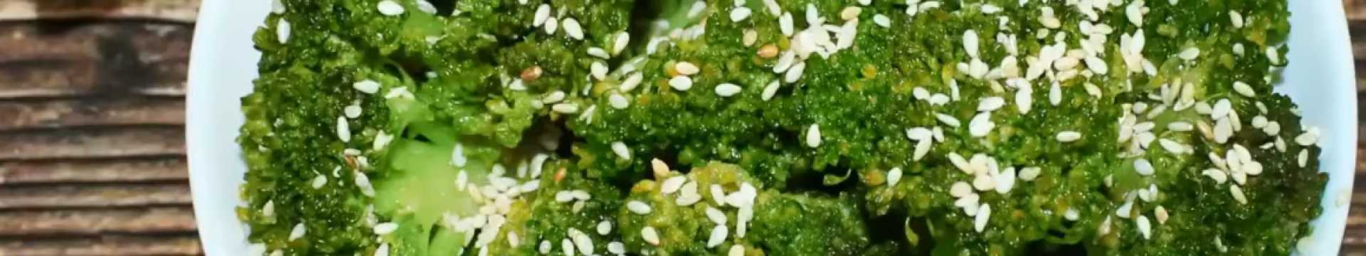 Корейская закуска из брокколи с кунжутом — Eda.Video