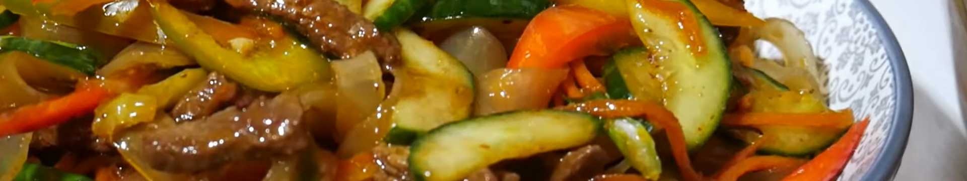 Сытный салат с лапшой ашлянфу — Eda.Video