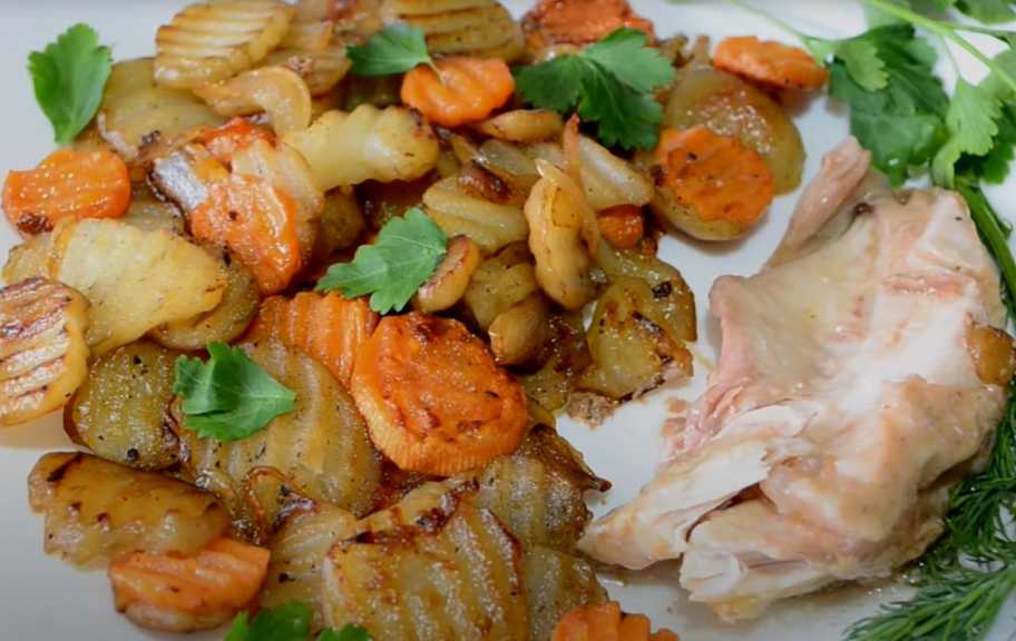 Рецепт: Жареный топинамбур с овощами