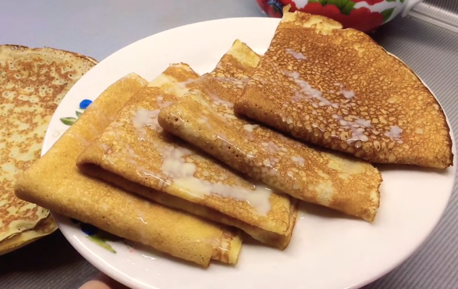 Рецепт: Блины на простокваше