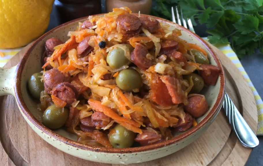 Рецепт: Солянка на сковороде