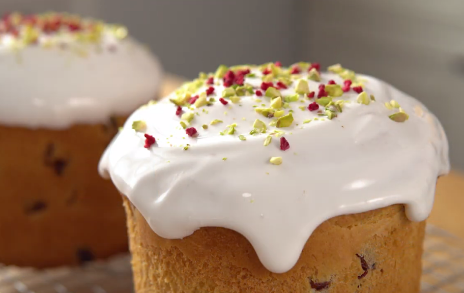 Рецепт: Пасхальный кулич на молоке без замеса