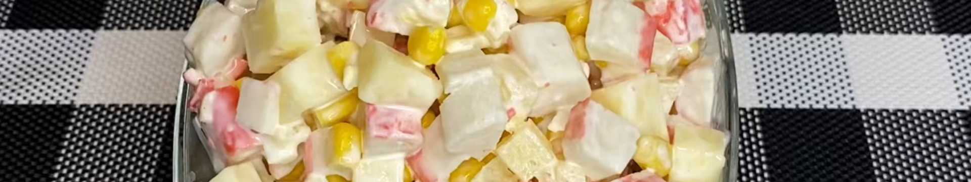 Салат с крабовыми палочками и ананасом — Eda.Video