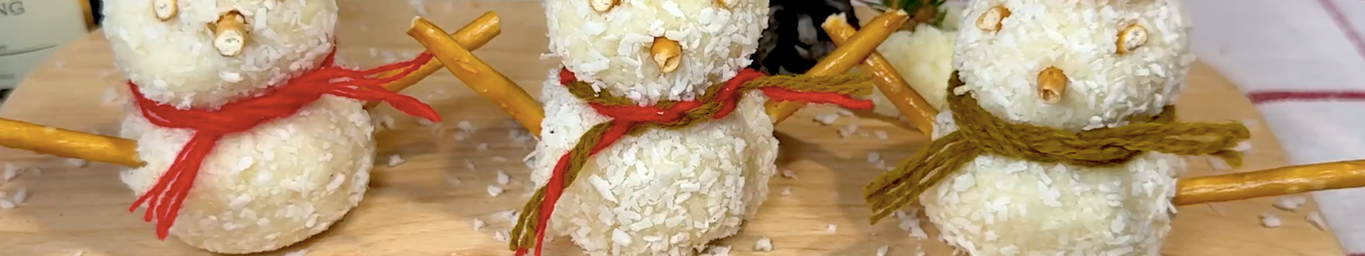 Новогодние суши-кексы в виде снеговиков — Eda.Video