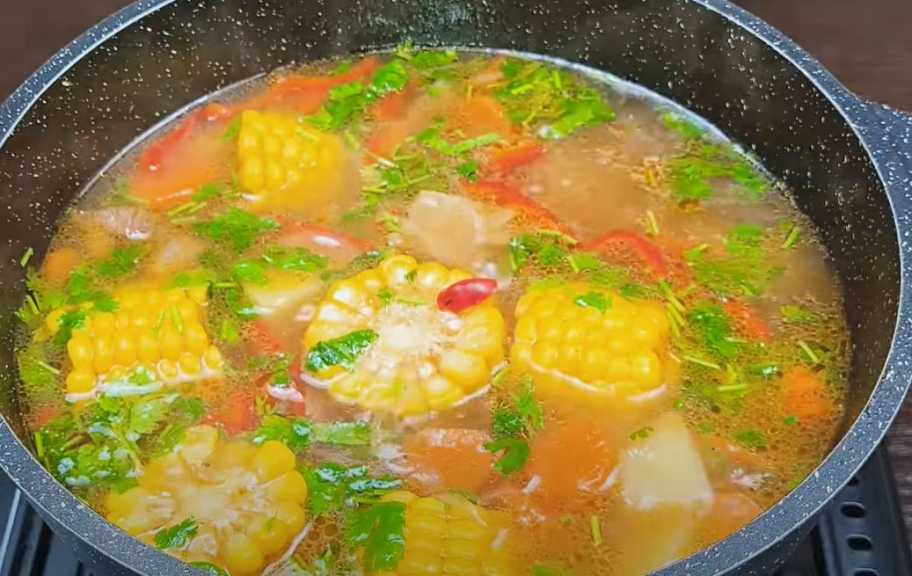 Новый рецепт: Суп с початками кукурузы — Eda.Video