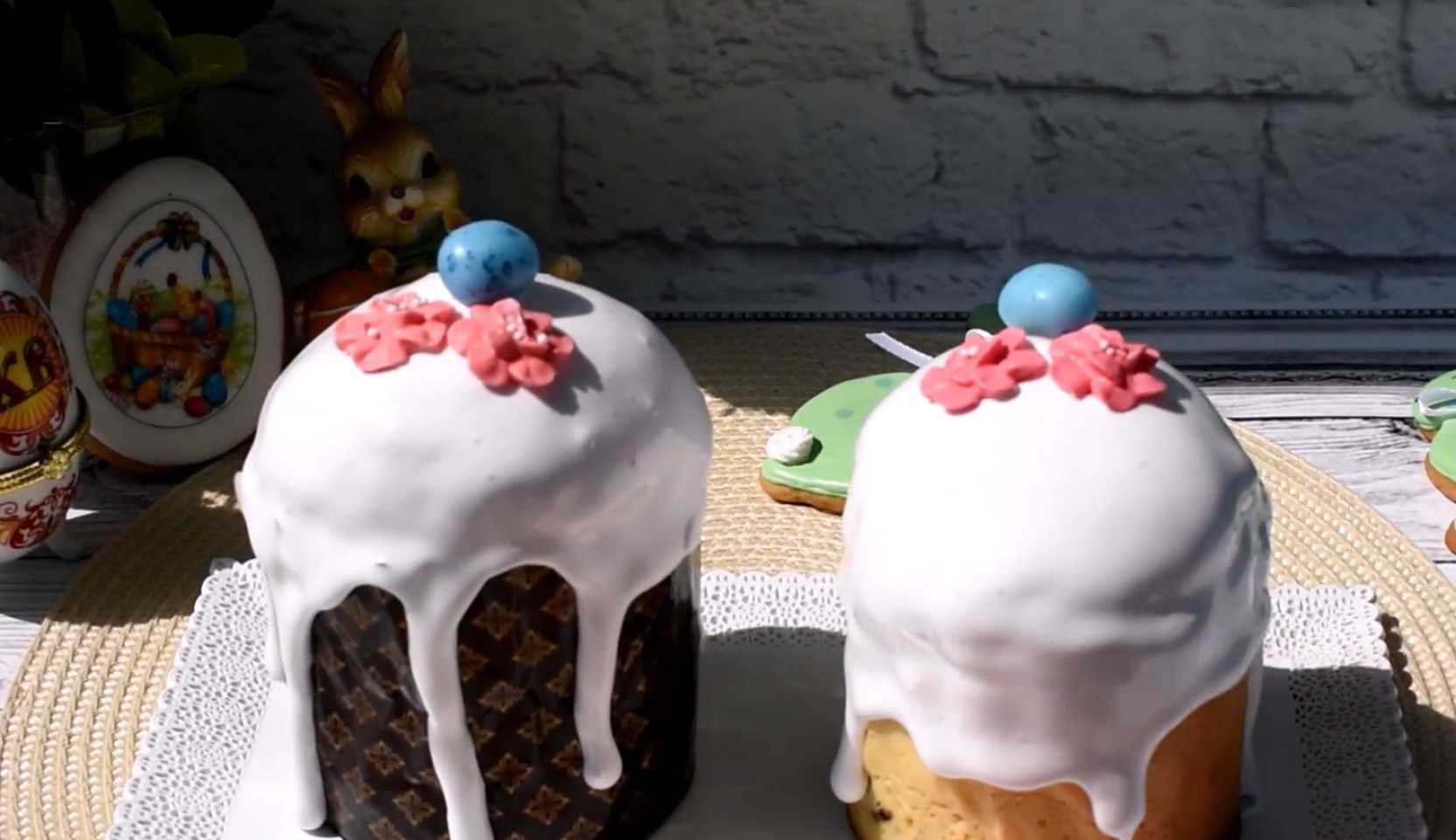 Изображение блюда: Кулич на сметане с ореховой начинкой — Eda.Video