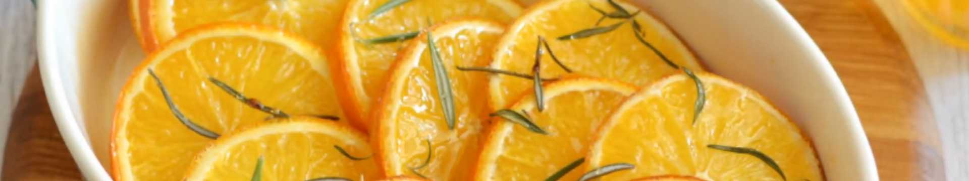 Запеченные апельсины с розмарином и медом — Eda.Video