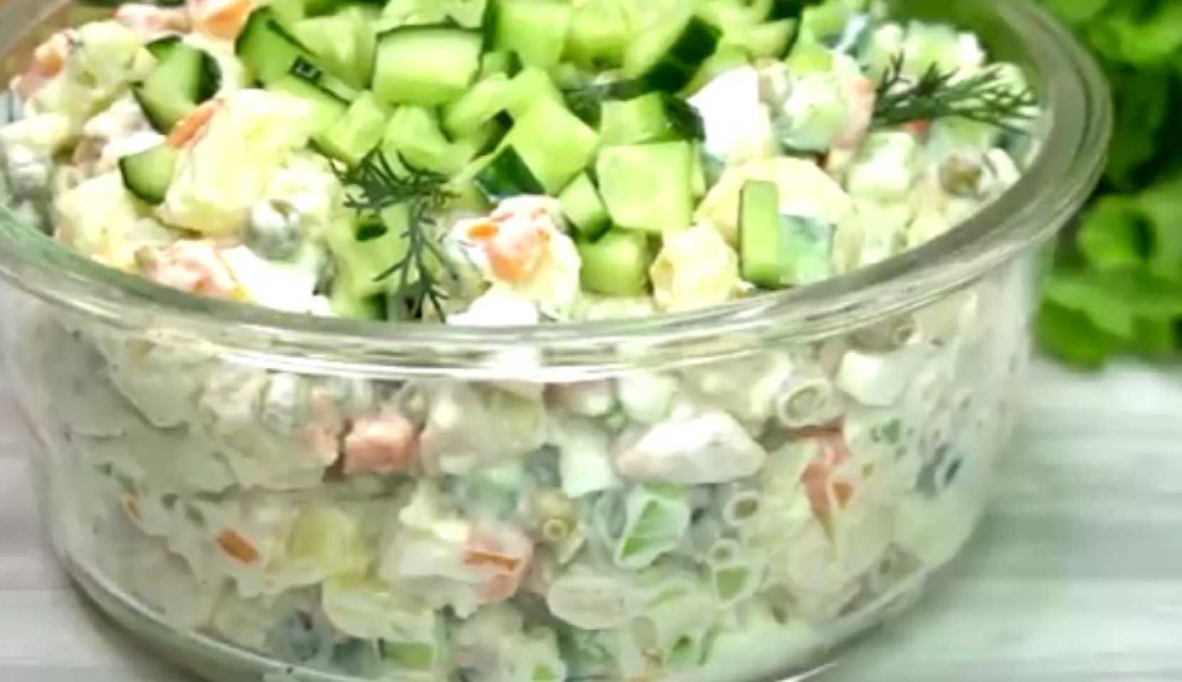 Изображение блюда: Оливье со свежим огурцом — Eda.Video