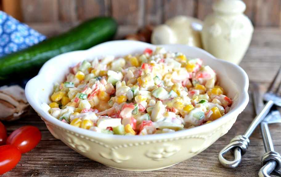 Новый рецепт: ПП крабовый салат — Eda.Video