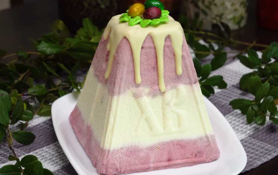 Новый рецепт: Творожная пасха с ягодным конфи бездрожжевая — Eda.Video