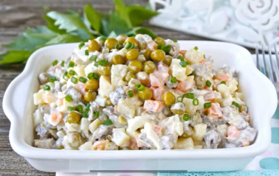 Новый рецепт: Оливье с говядиной — Eda.Video