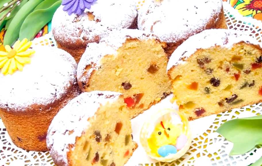 Новый рецепт: Пасхальный кулич на разрыхлителе — Eda.Video