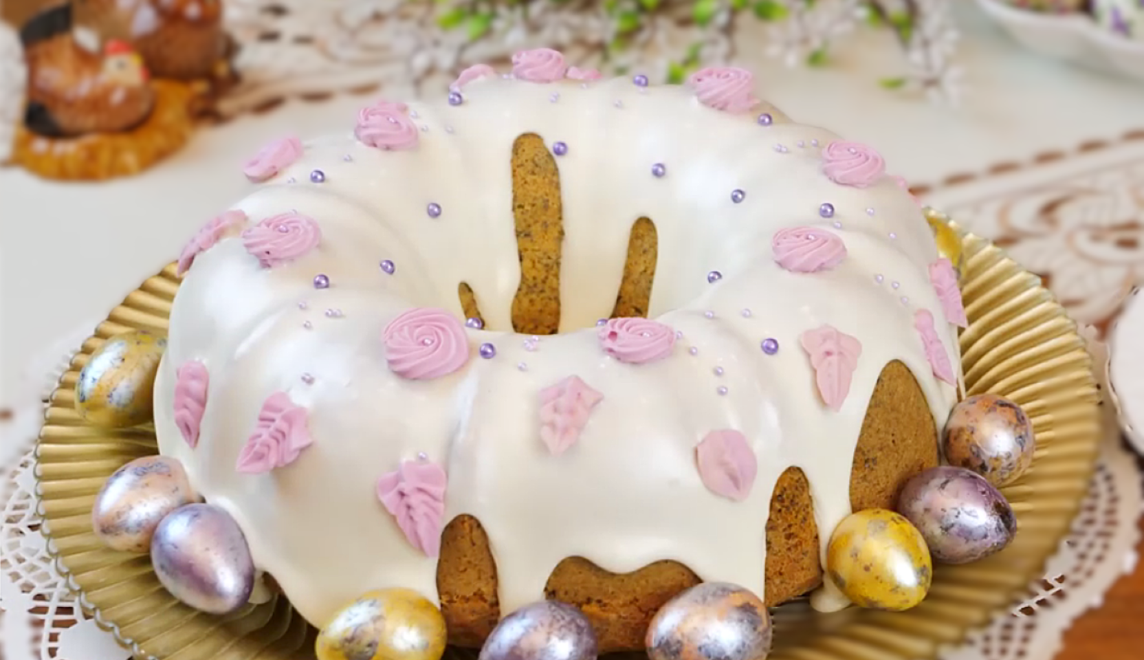 Изображение блюда: Глянцевая молочная глазурь для куличей — Eda.Video