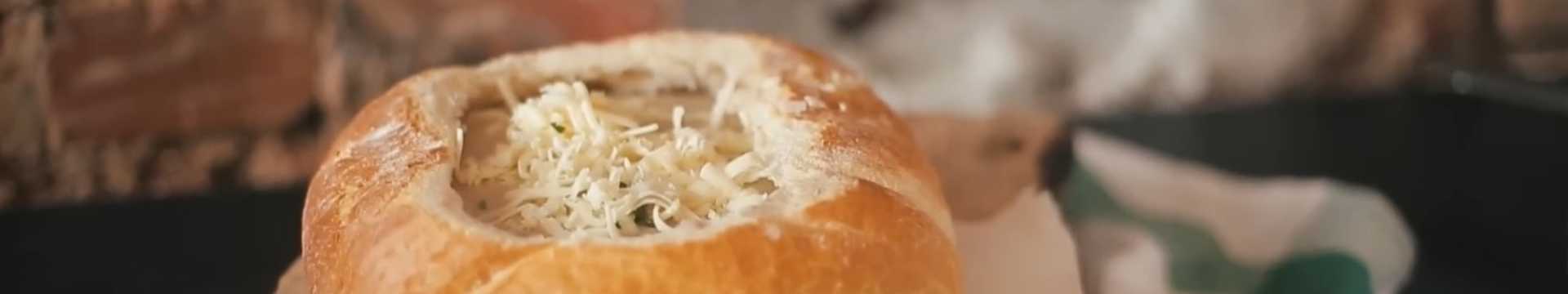 Грибной крем-суп в хлебе — Eda.Video