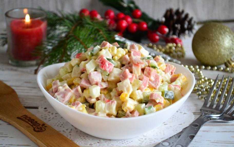 Новый рецепт: Крабовый салат с колбасой — Eda.Video