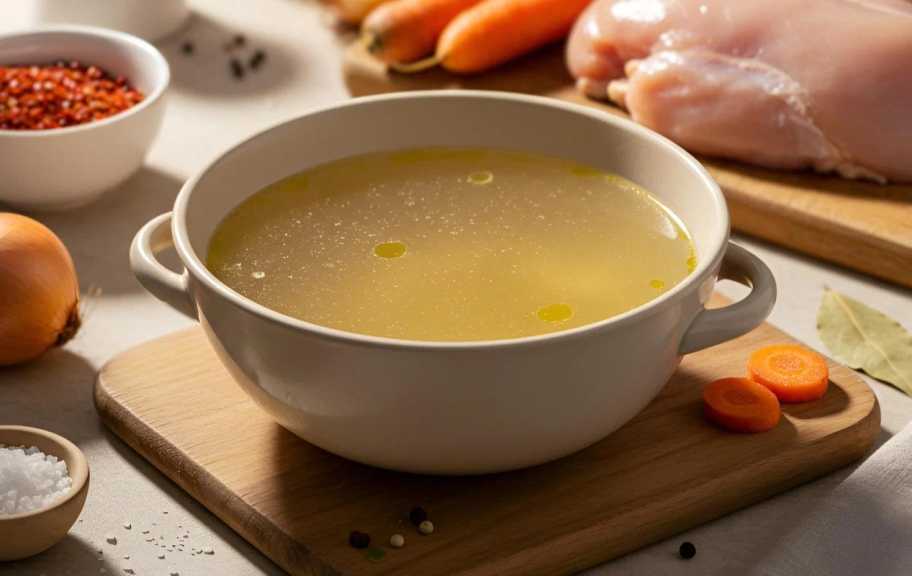Новый рецепт: Ароматный куриный бульон — Eda.Video
