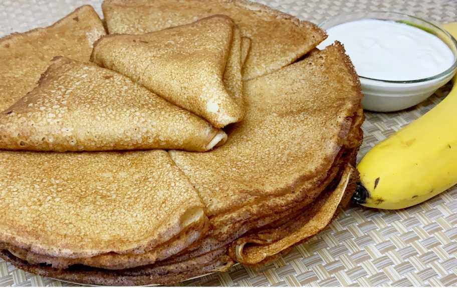 Новый рецепт: Блины с бананом — Eda.Video