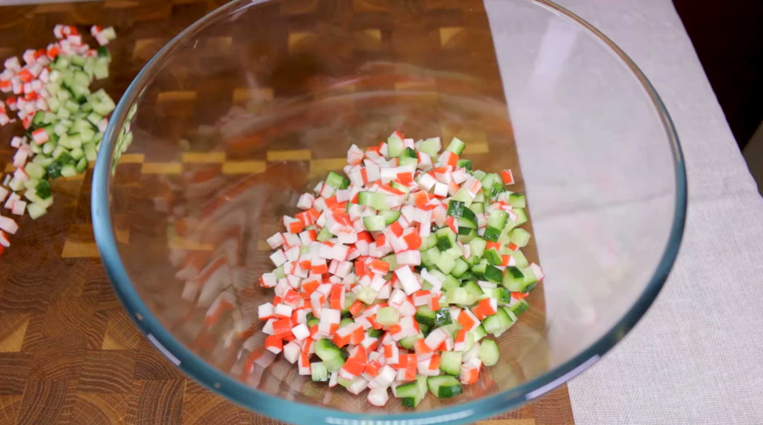 Крабовый салат без риса-Шаг 3