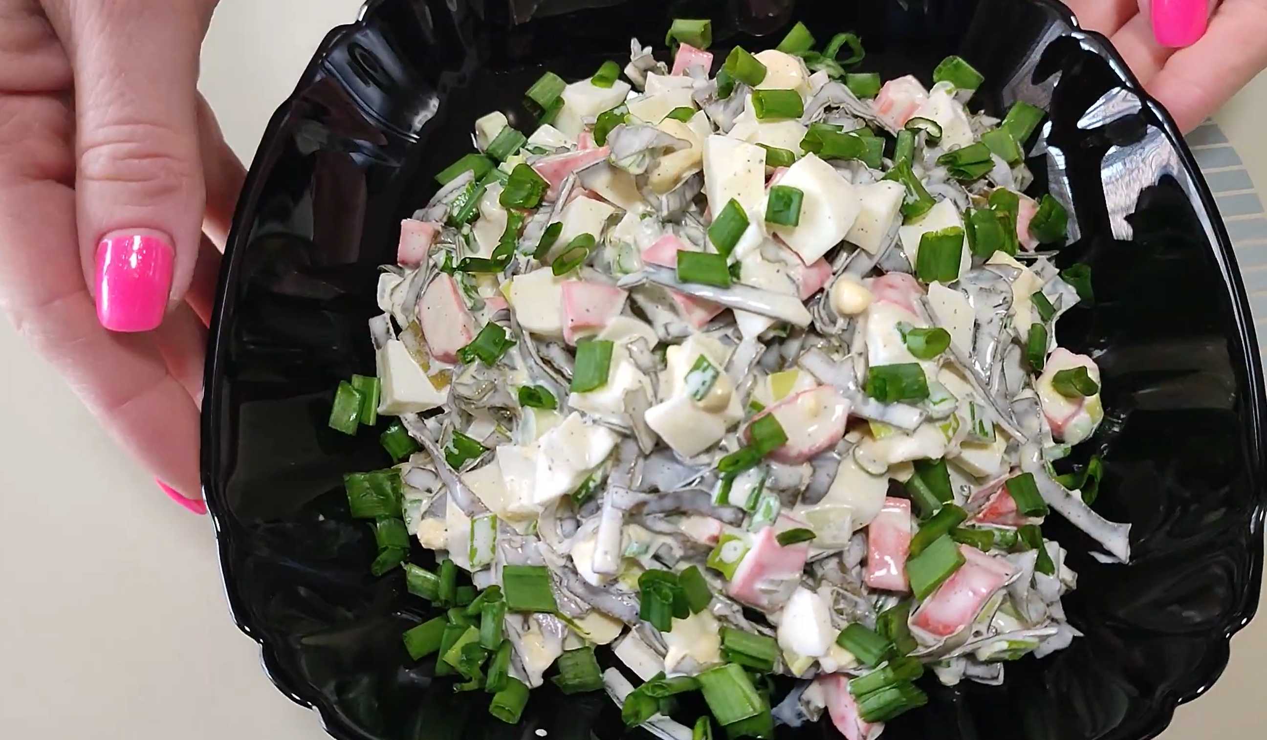 Салат из морской капусты с крабовыми палочками-Шаг 6