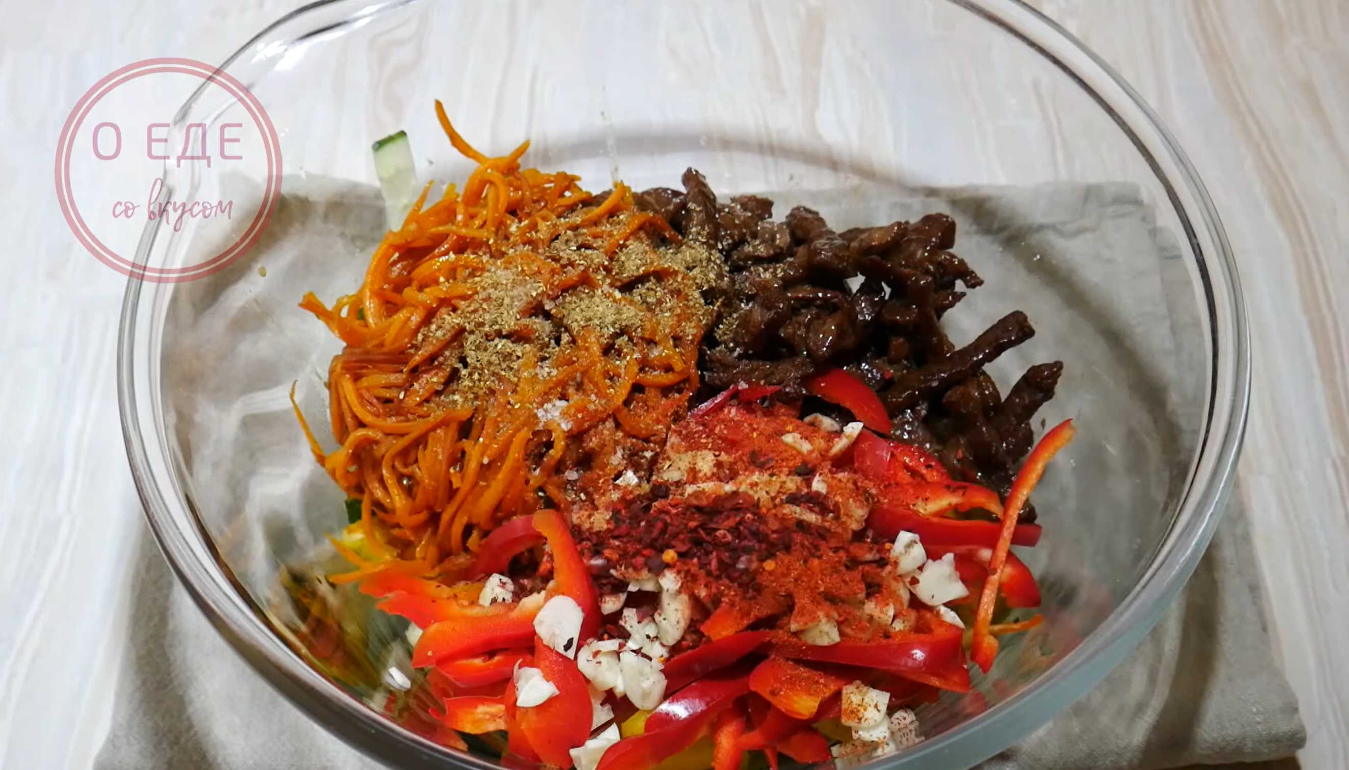 Сытный салат с лапшой ашлянфу-Шаг 11