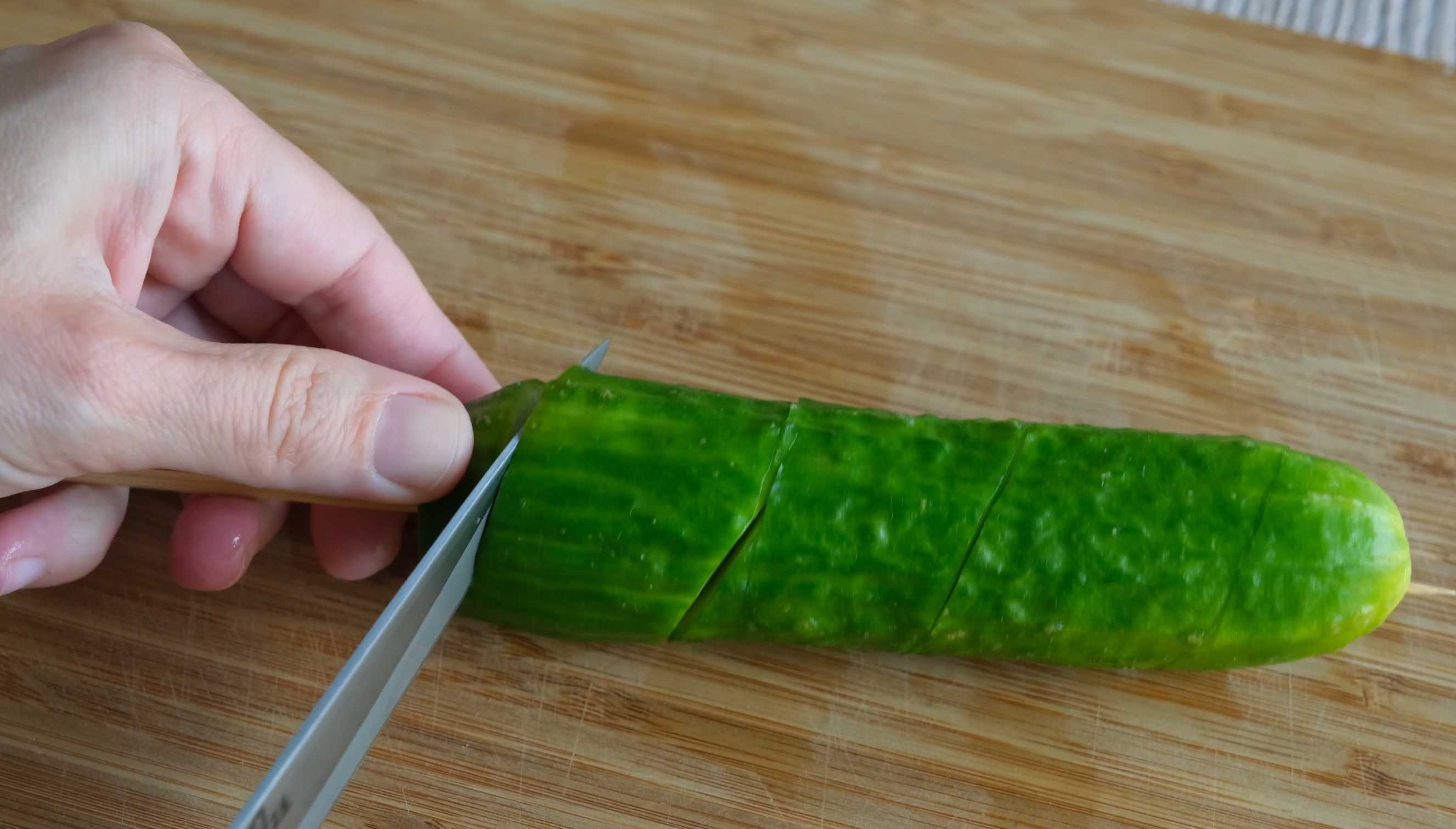 Быстрое кимчи из огурцов на шпажках-Шаг 3