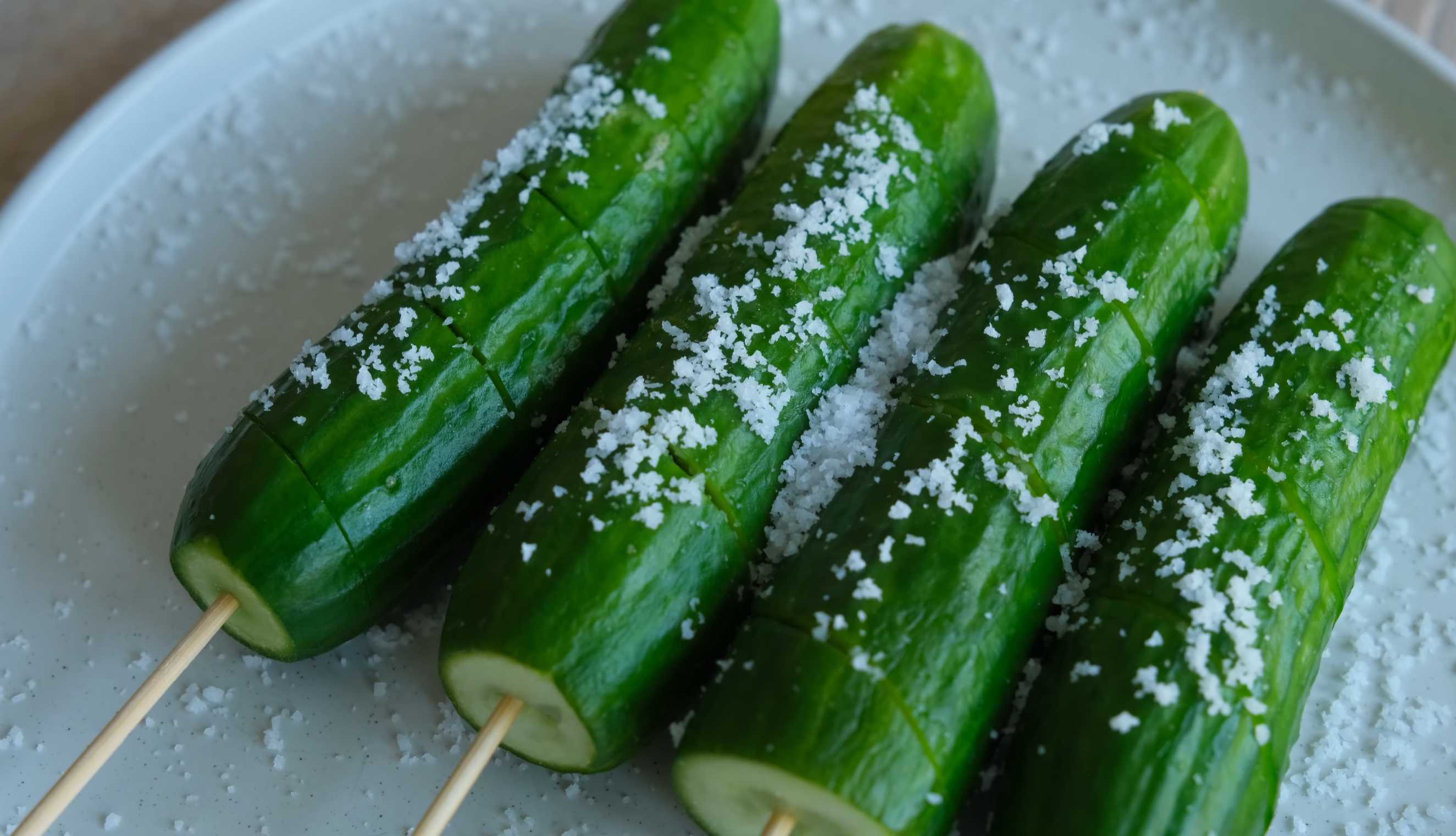 Быстрое кимчи из огурцов на шпажках-Шаг 4