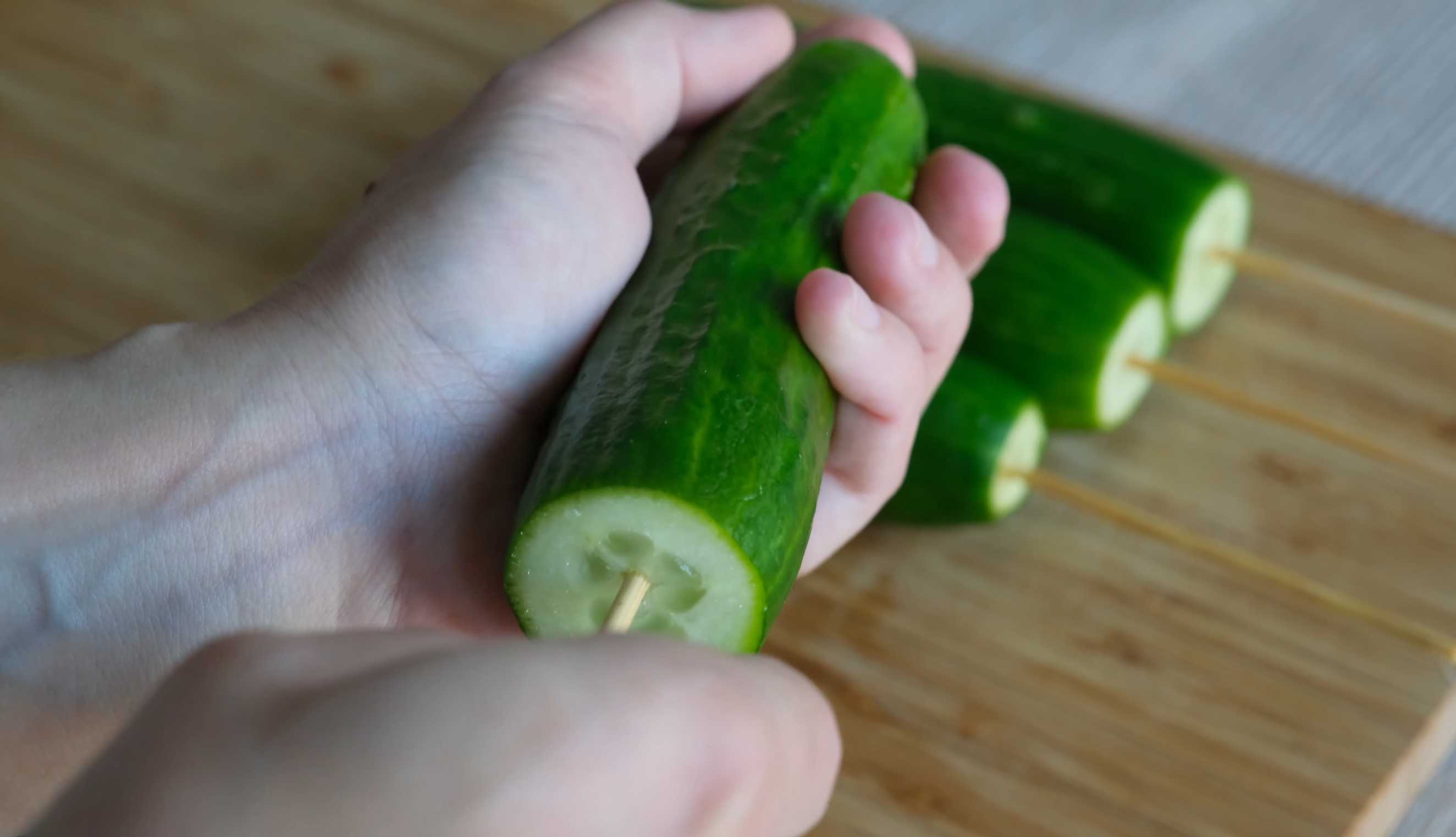 Быстрое кимчи из огурцов на шпажках-Шаг 2