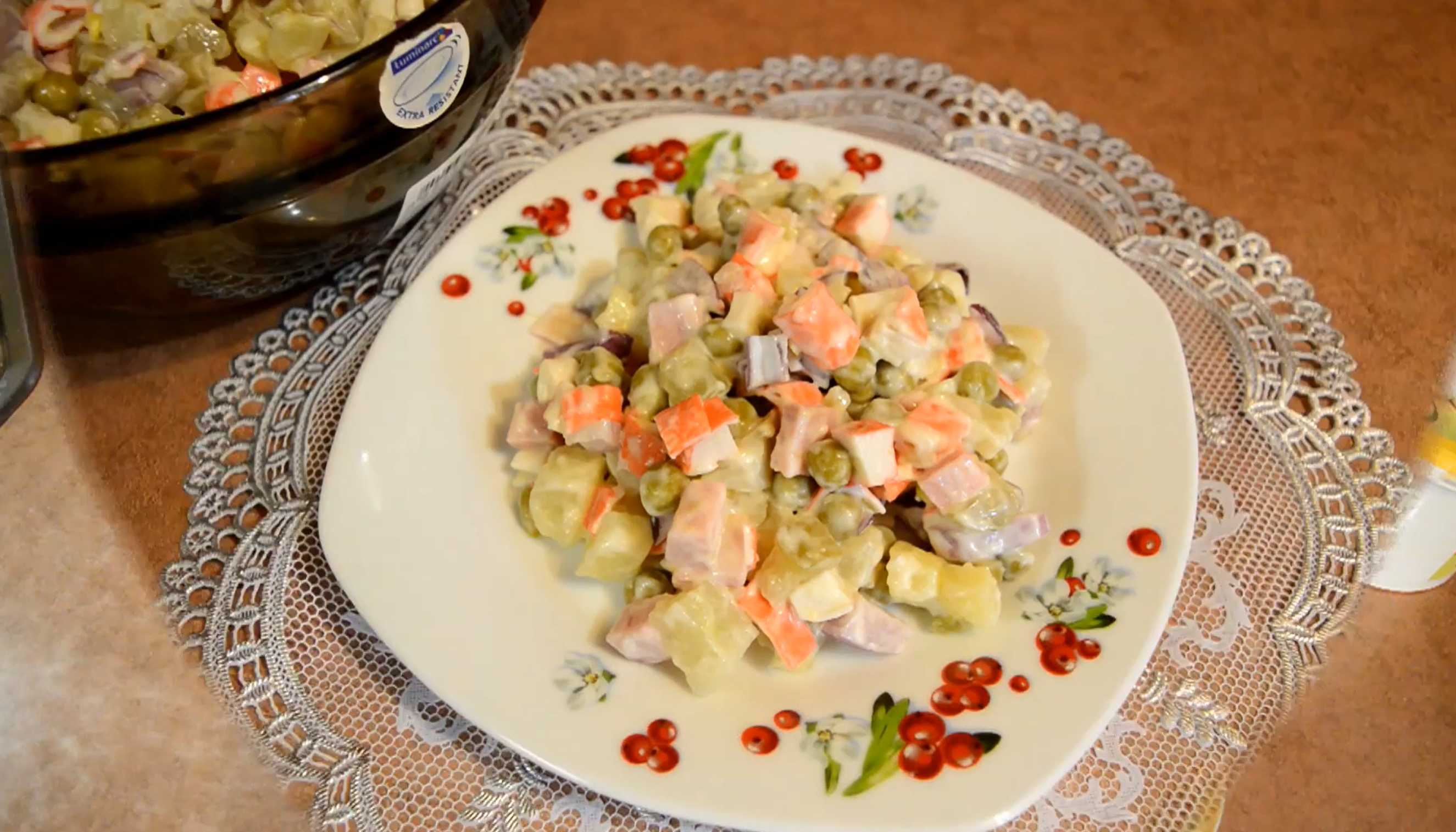 Крабовый салат с ветчиной-Шаг 6