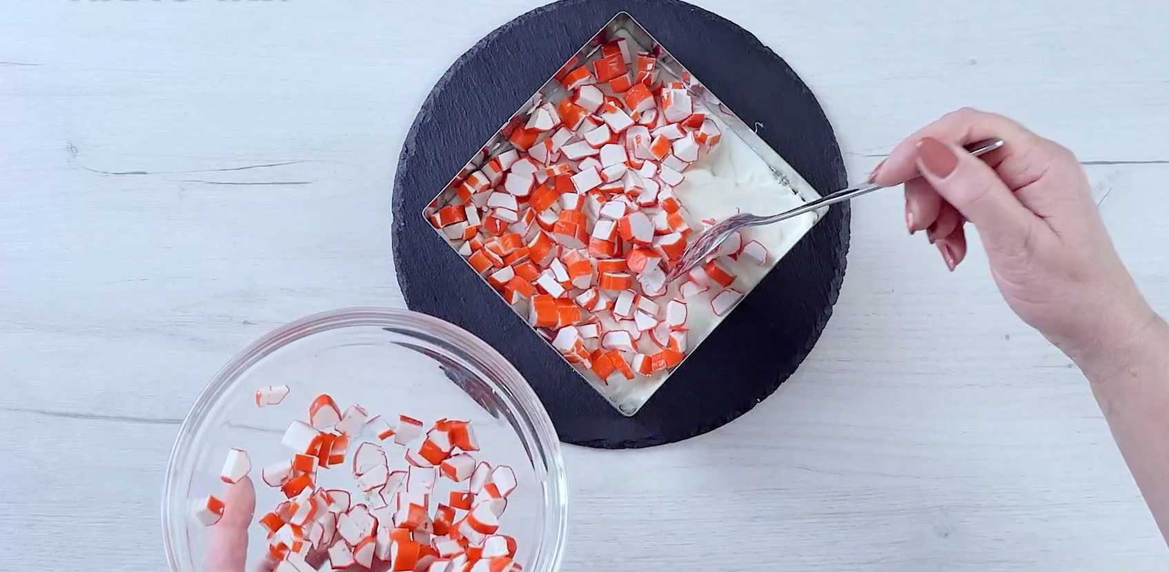 Крабовый салат с картошкой-Шаг 5