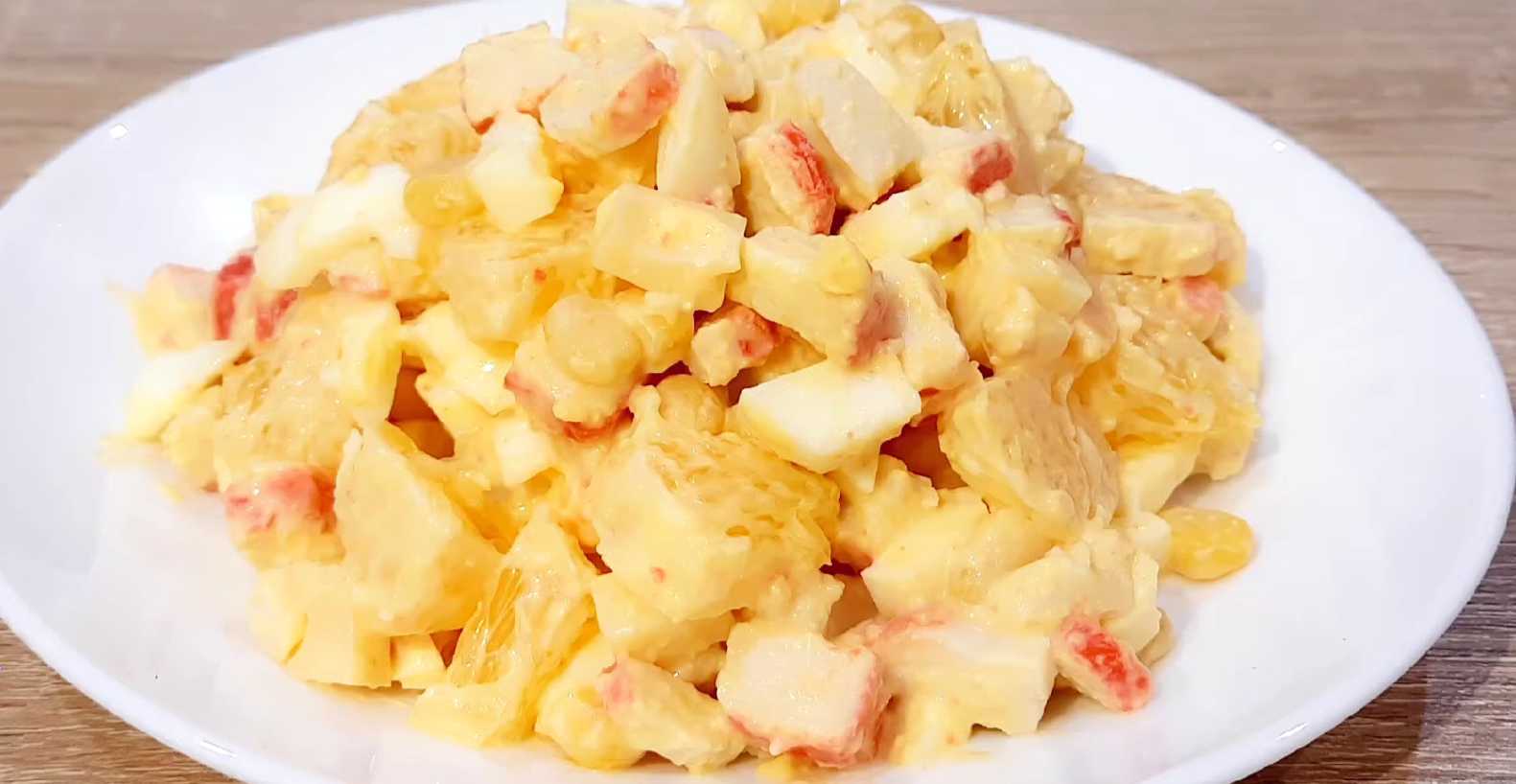 Крабовый салат с апельсином-Шаг 6