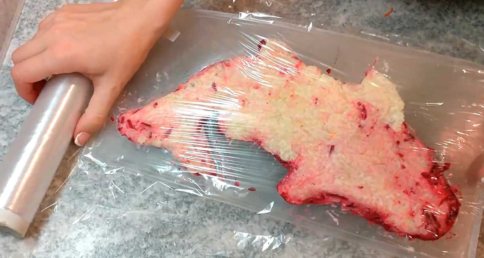 Селедка под шубой в форме рыбы-Шаг 11