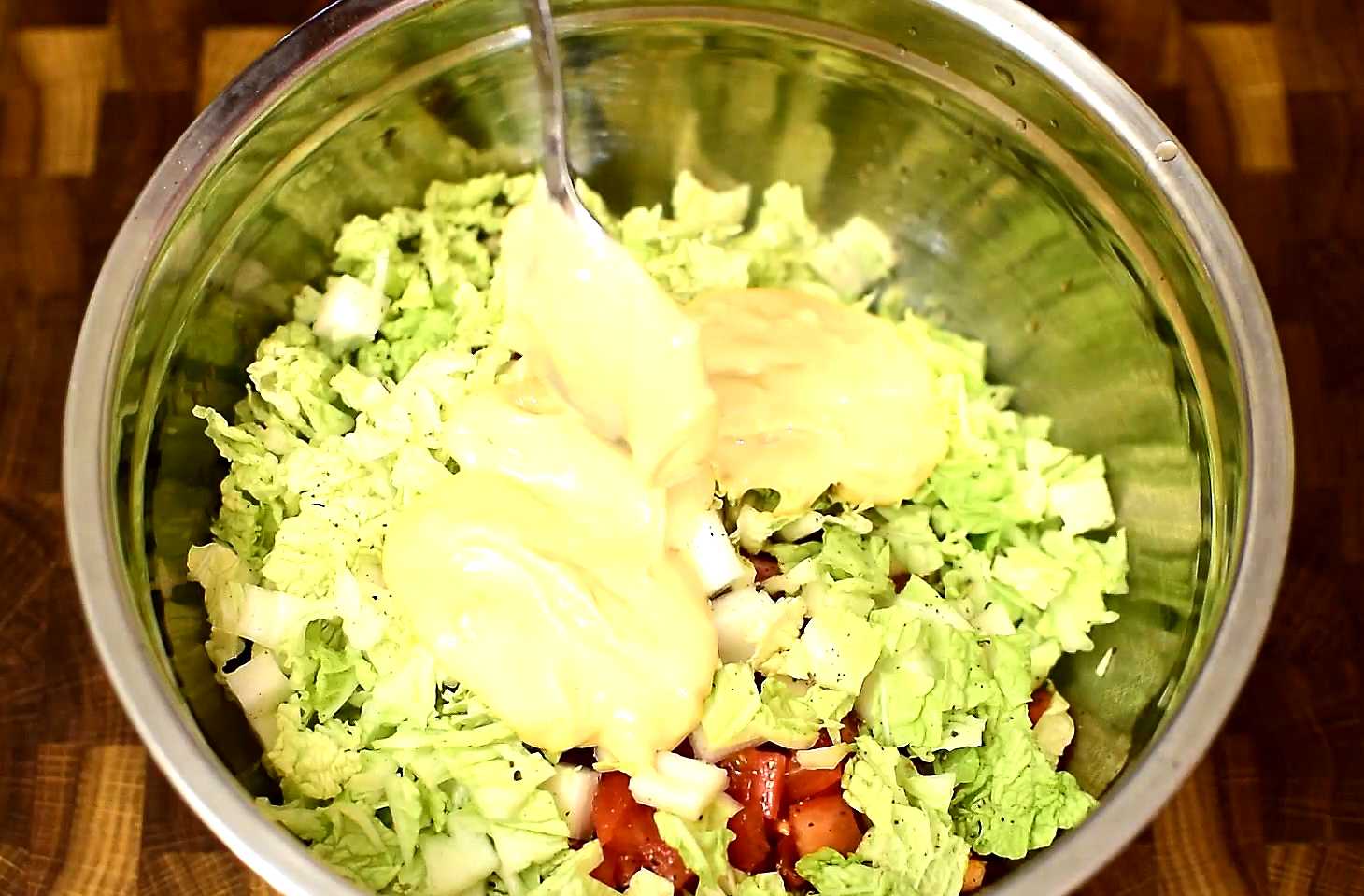 Крабовый салат без яиц и кукурузы-Шаг 7