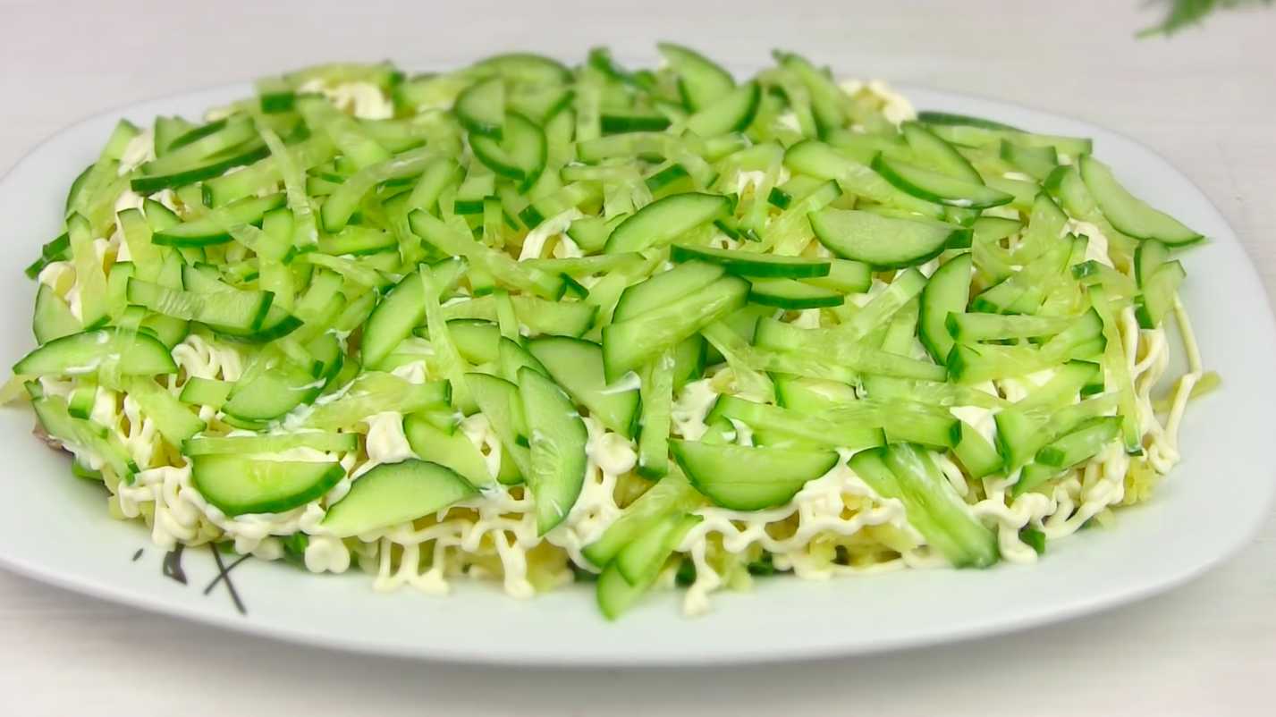 Селедка под шубой со свежим огурцом-Шаг 7