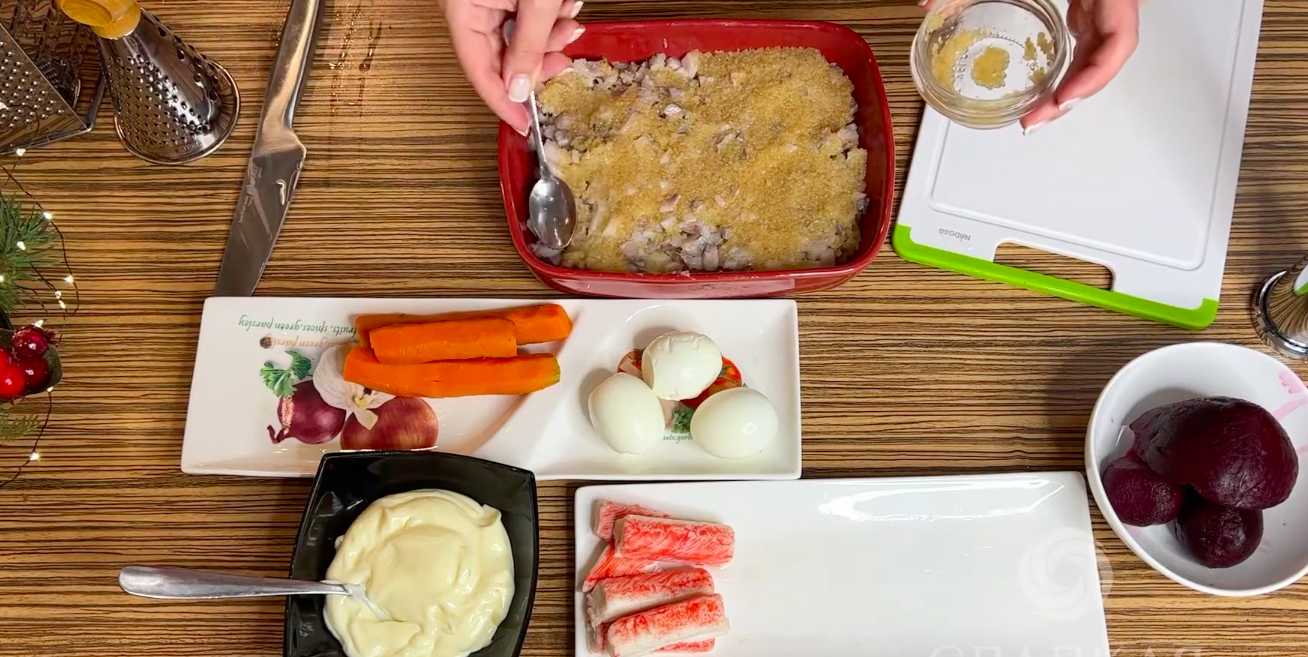 Селедка под шубой с щучьей икрой-Шаг 4