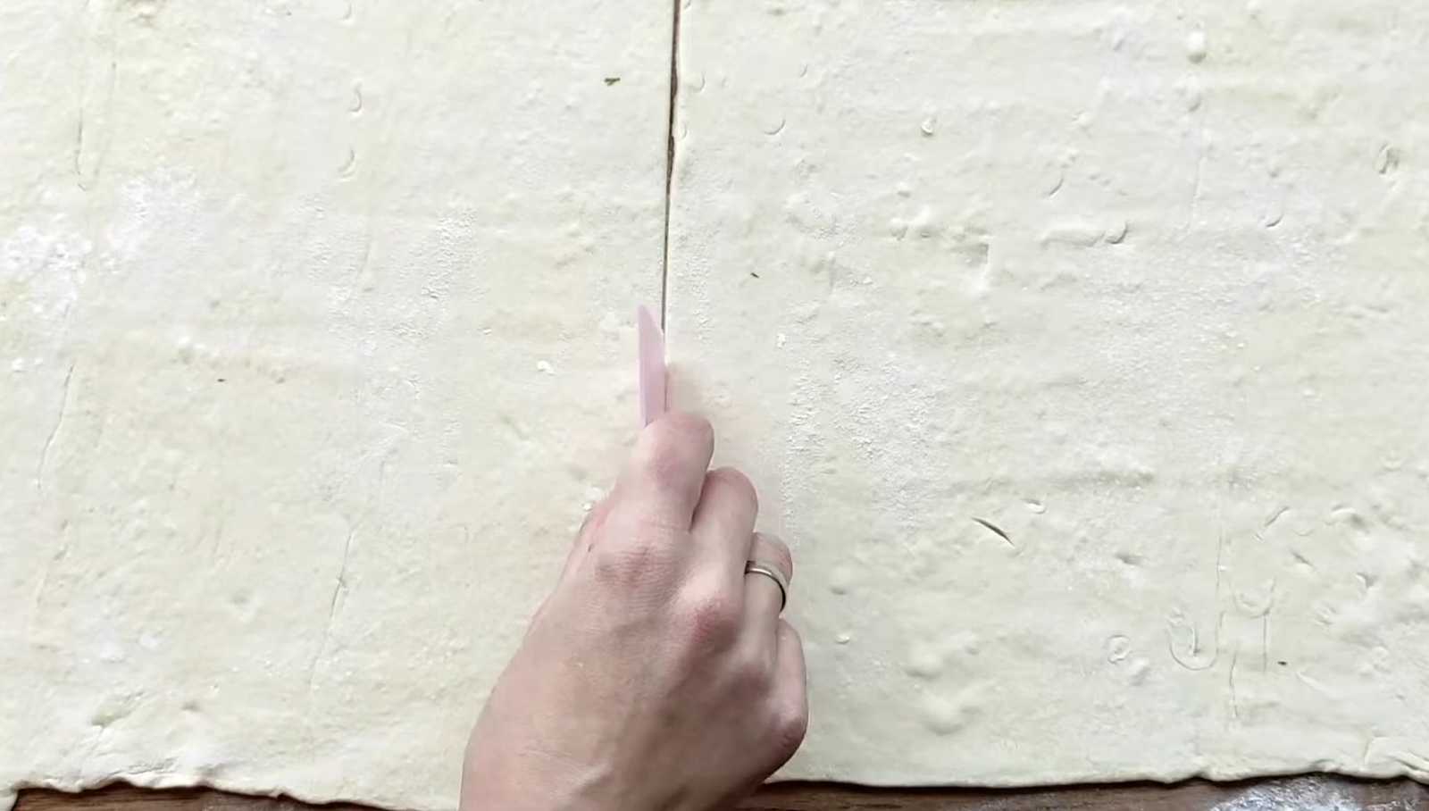 Пирог "Ёлочка" из слоеного теста-Шаг 4